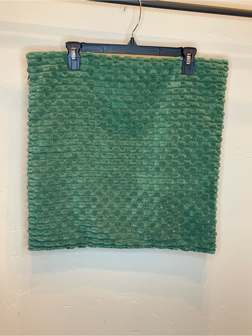 New set of 2- 18”x18” green soft corduroy Pillowcase Covers